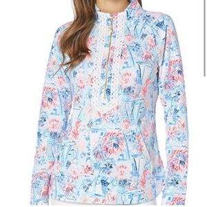 Lilly Pulitzer Sea to shining seas popover like new 4th of July print 50spf xxs